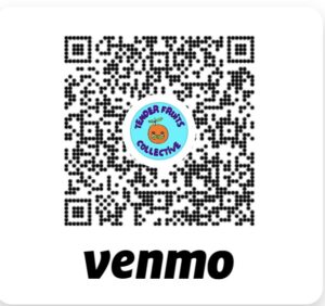 A screenshot of the scan code for Tender Fruits Collective's Venmo